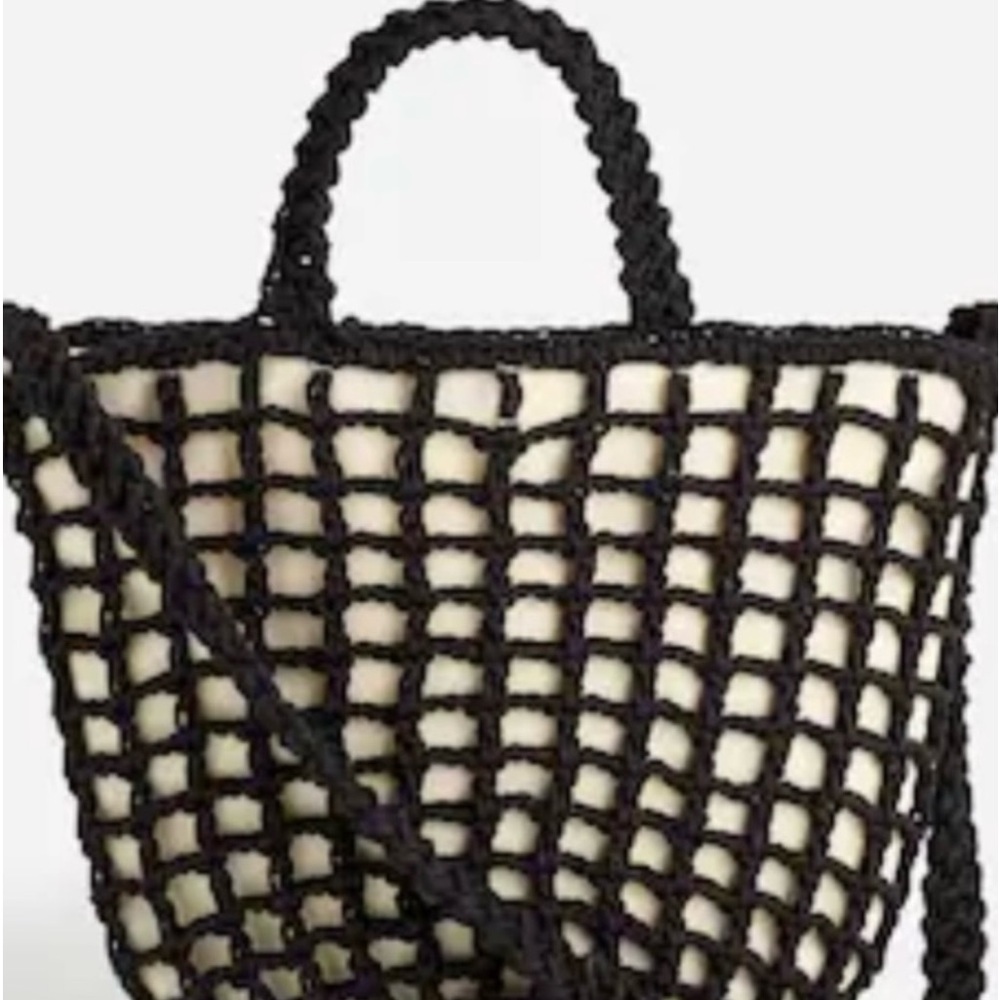 Madewell Crochet Shoulder Light Weight Black\Cream Bag